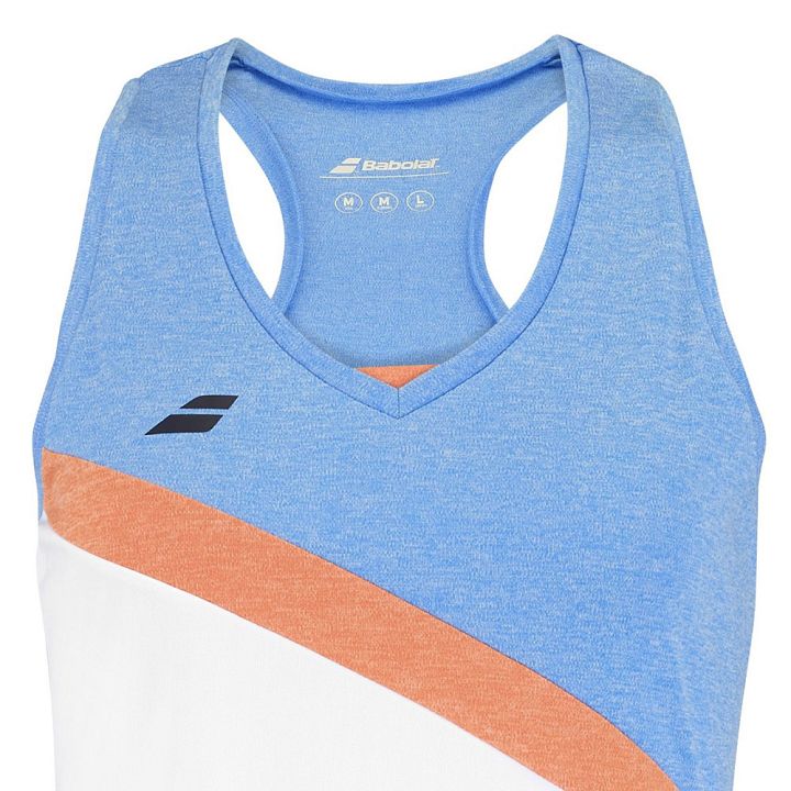 Babolat Play Tank Top White / Bilthe Blue